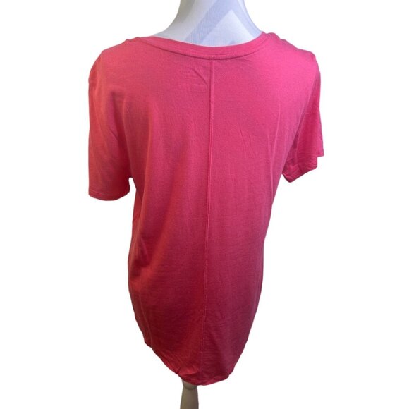 Tek Gear Womens Pink DryTek V-Neck T-Shirt "I Dont Sweat I Sparkle" Size L - Picture 4 of 5